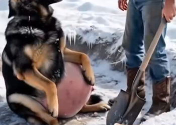 V0917002 He Left This Pregnant German Shepherd Alone in the Freezing Cold, But_part2