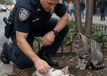 M0929007 How cruel can people be A sick little kitten is lying helplessly on the road Animal Rescue Mission